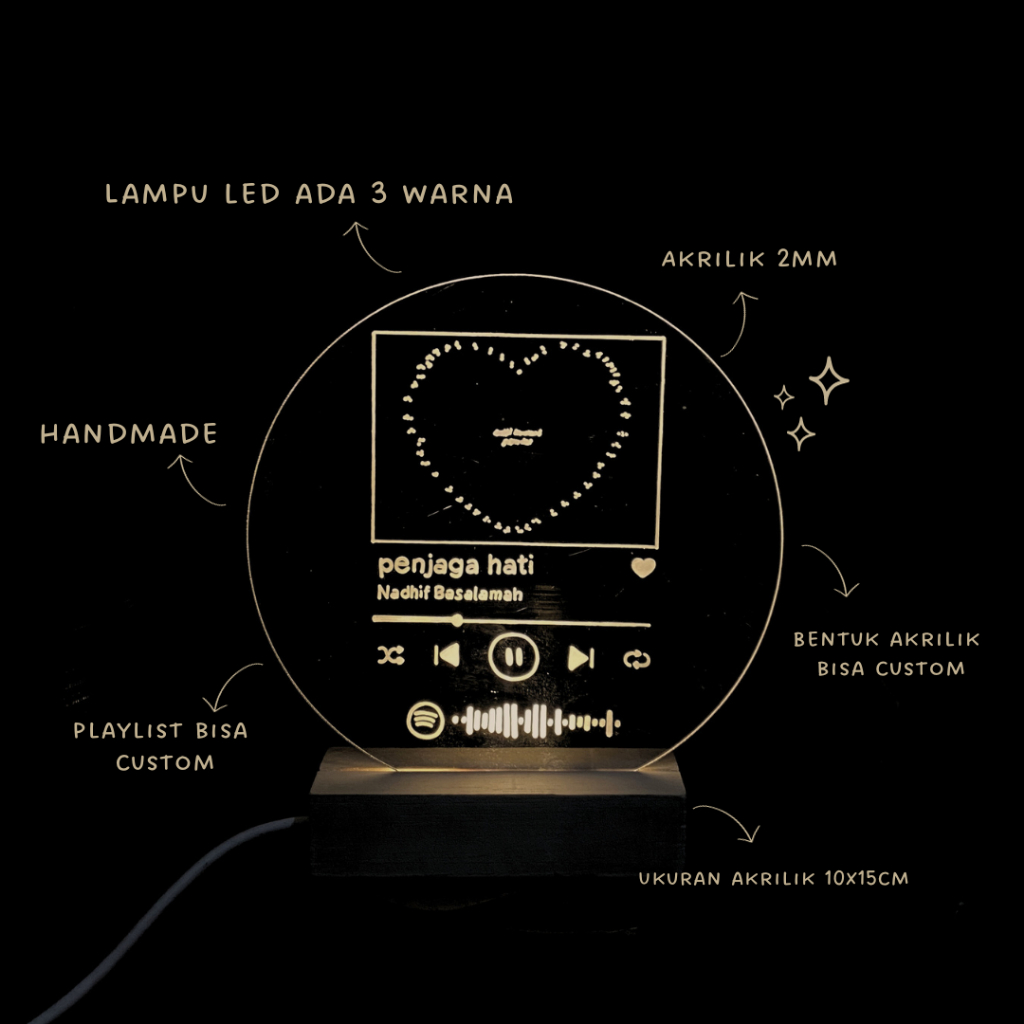 [GASKA] Acrylic SPOTIFY Custom A6 (Handmade by request)