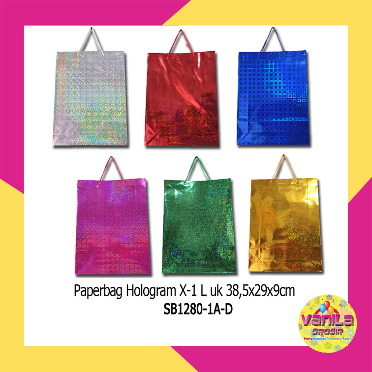 

1 PCS PAPERBAG HOLOGRAM L, SHOPPING BAG, TAS KADO