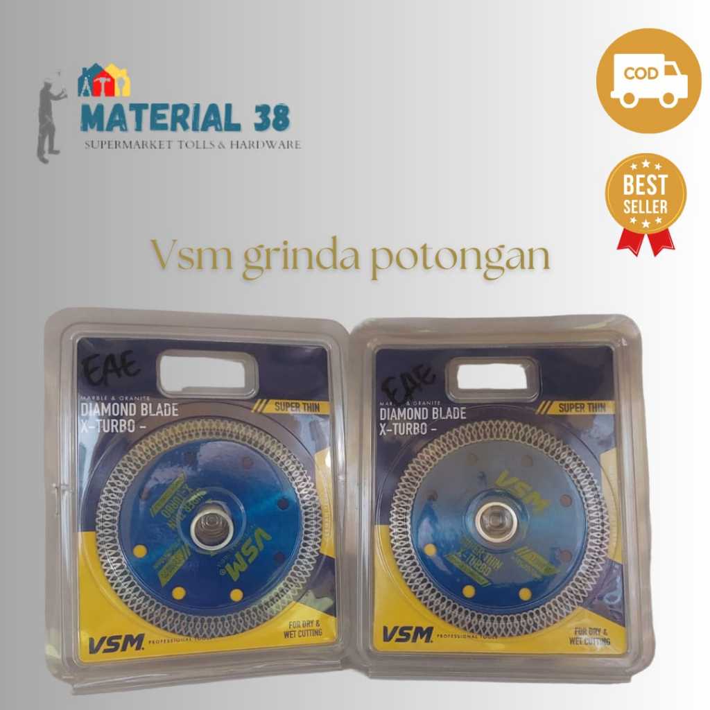 Diamond Wheel Slim Turbo X 4 inch VSM/Atau Mata Pisau Potong Keramik Granit Superthin 4" VSM