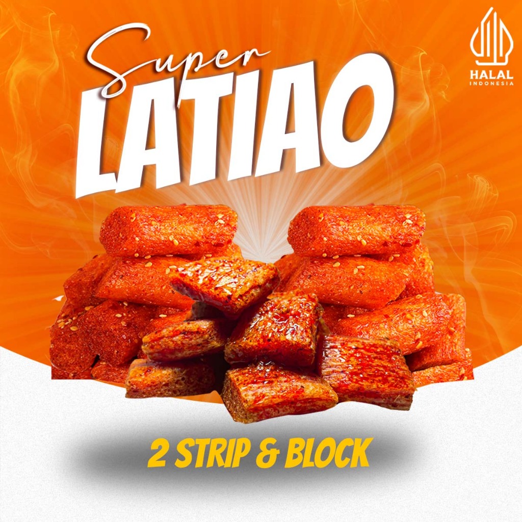 

[PAKET LATIAO] Block (20 pcs) + Strip (2 Pcs) | SNACK VEGETARIAN CEMILAN GLUTEN LATIAO | HALAL