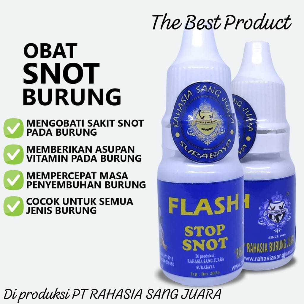 Obat  SNOT RAHASIA SANG JUARA  Cair 15ml LOVEBIRD MURAI BATU KACER KENARI MERPATI  dll ampuh