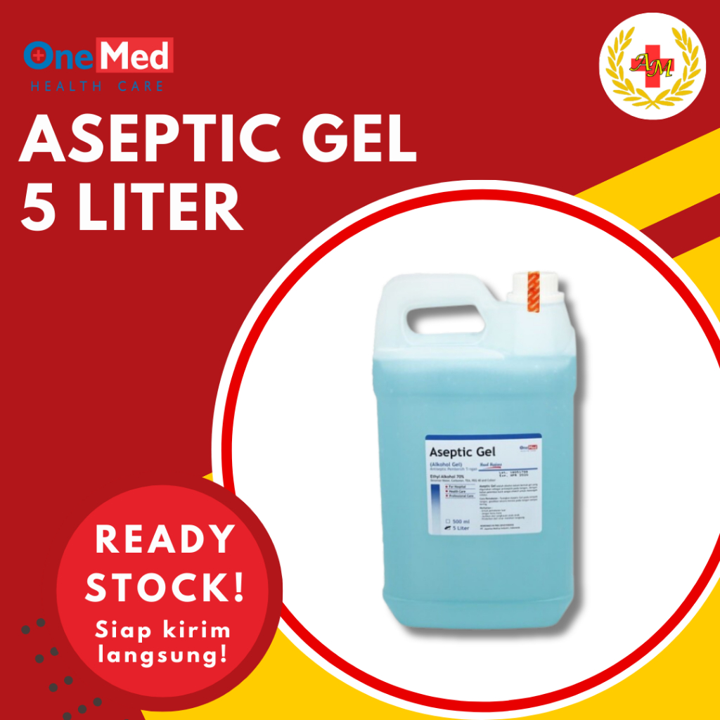 Aseptic Gel / Hand Sanitizer / Aseptik gel merk OneMed 5 Liter