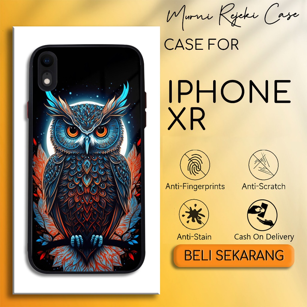 Casing Iphone Xr Terbaru Case Iphone Xr Terlaris Owl 02 Case Hardcase Softcase Glossy Cassing 2d