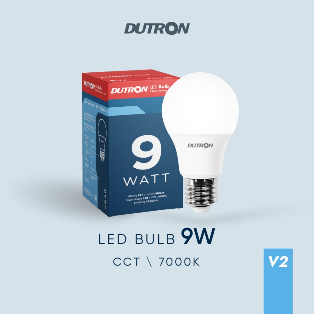 DUTRON Lampu LED Bulb A60 9 Watt 7000K Putih 100-240V