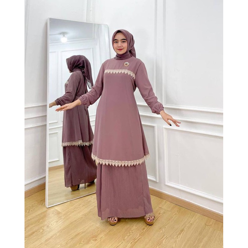 GAMIS MALAYSIA KOMBINASI RENDA MALAYSIA TERMURAH/GAMIS MALAYSIA ORIGINAL BUTIK/