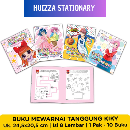 

KIKY Buku Mewarnai / Latihan Mewarnai (Uk. Tanggung 20.5 x 24.5 cm) - 1 Buku