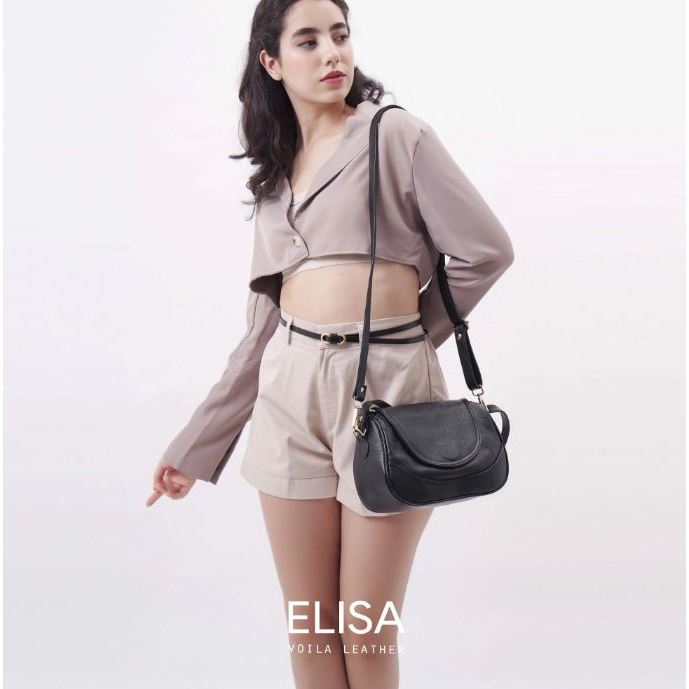 VOILA LEATHER Tas Selempang Wanita Kulit Asli Genuine Leather Sling Bag ELISA