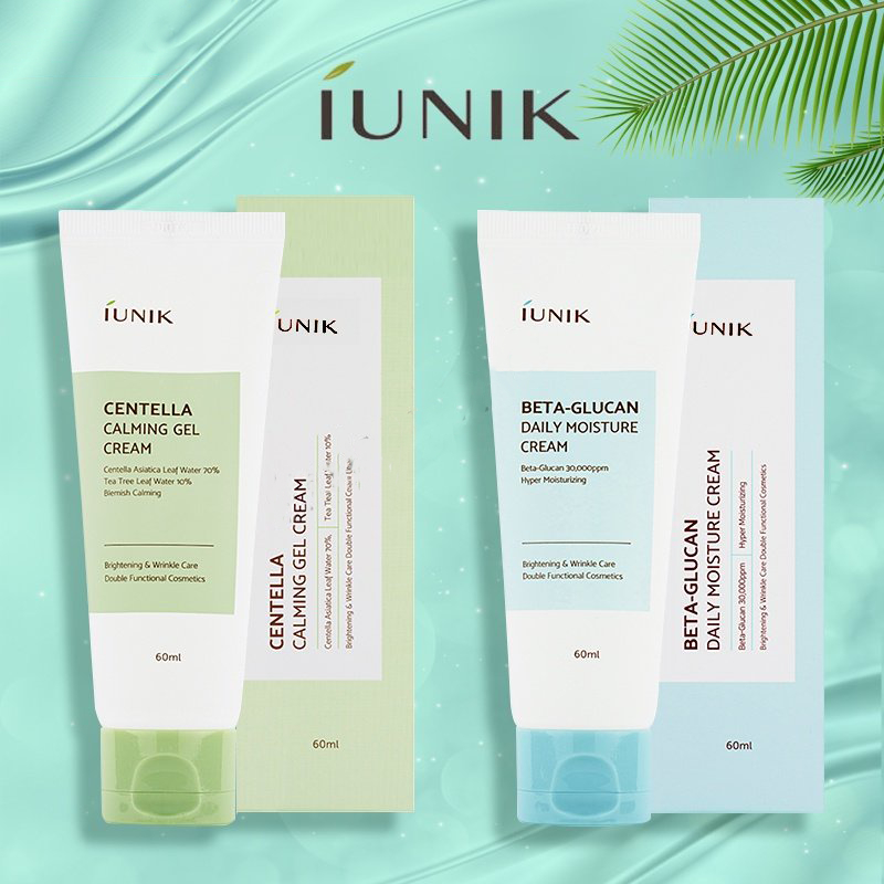 Iunik Cream 60ml/ Iunik Centella Calming Gel Cream/ Iunik Beta Glucan Daily Moisture Cream 60ml