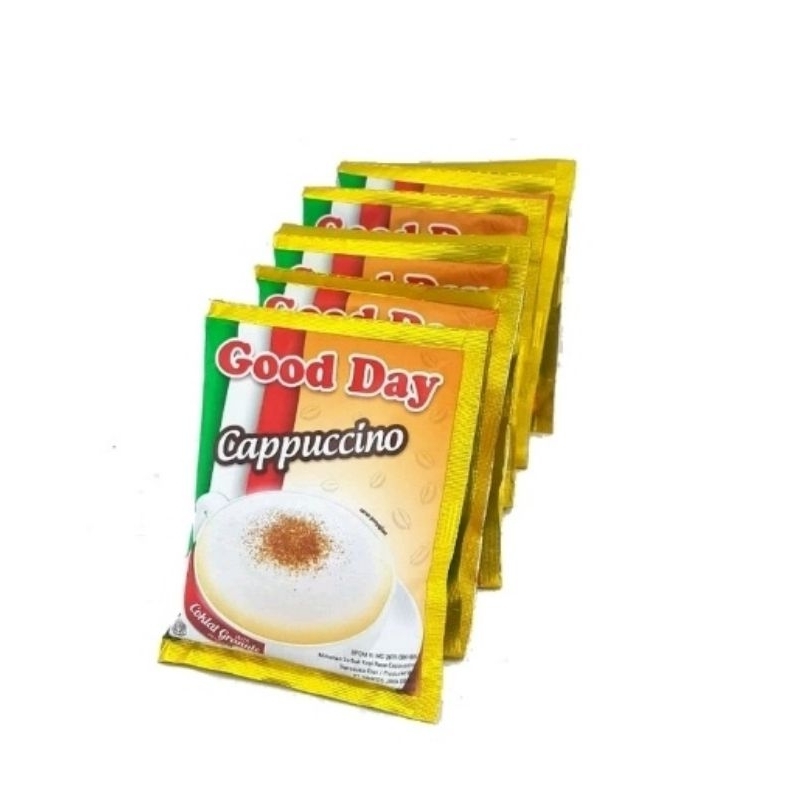 

Good Day Cappucinno 1 Renceng isi (10 pcs) - Kopi Good Day Cappucinno 25gr (10 pcs)