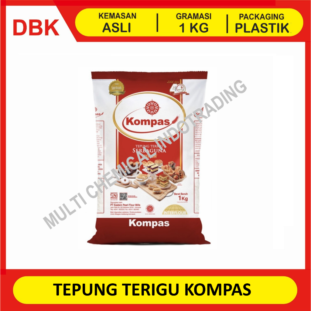 

TEPUNG TERIGU KOMPAS - 1 KG / KOMPAS TEPUNG TERIGU