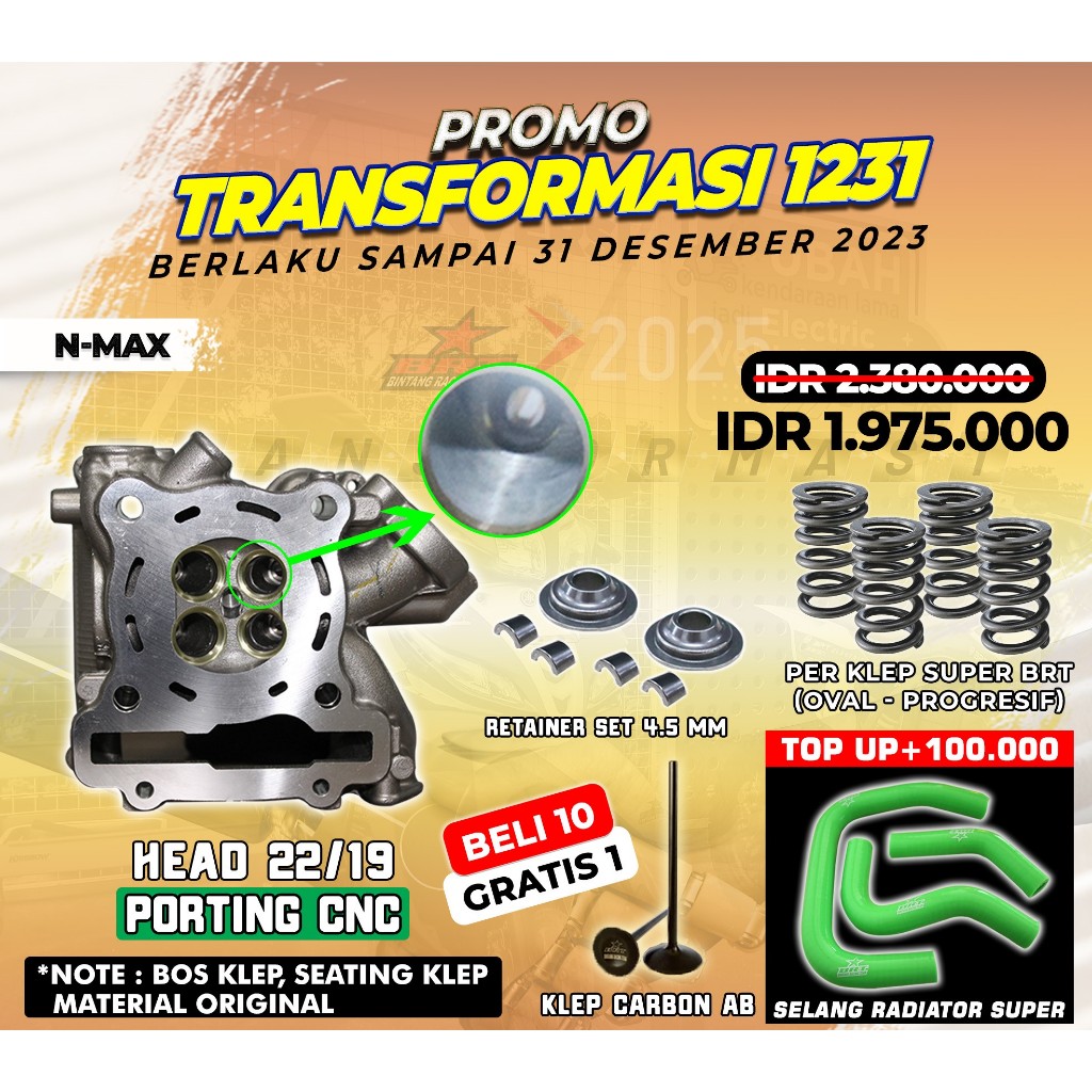 HEAD NMAX 22/19 PORTING CNC