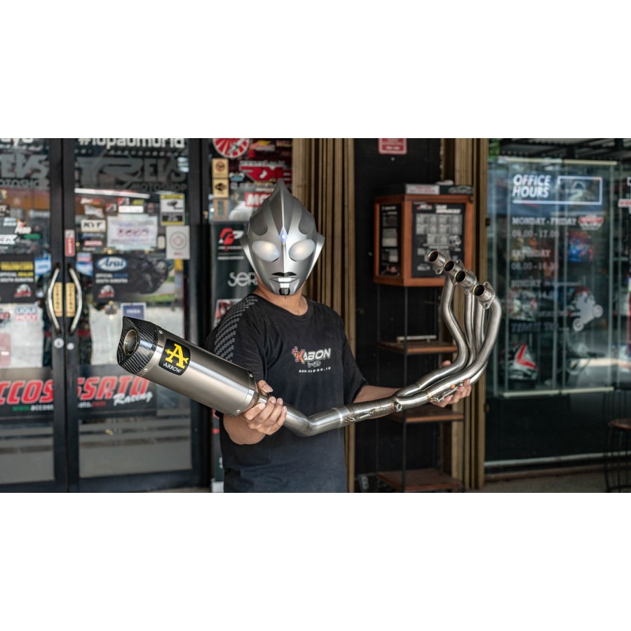 KNALPOT FULLSYSTEM ARROW THUNDER KAWASAKI ZX25R (HEADER DRAKE)