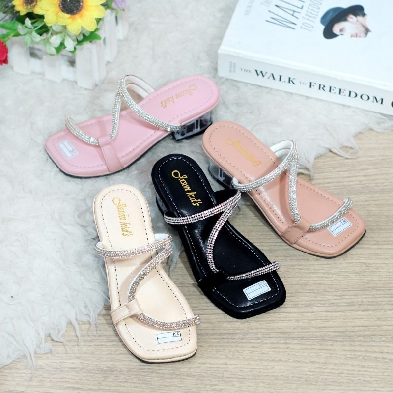 Sandal Anak Perempuan Hak Kaca 3Cm Tessa