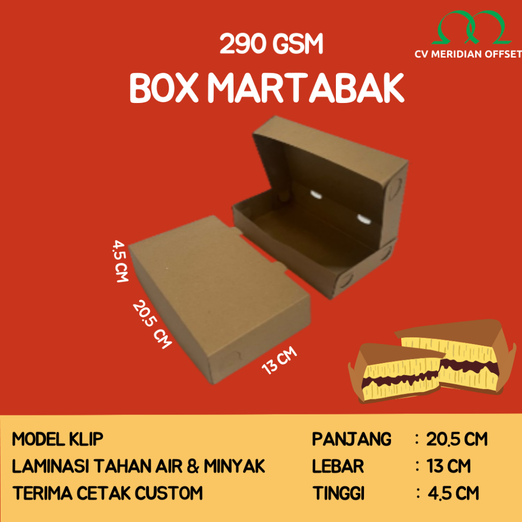 

Dus box kemasan martabak manis telor brownies kue cemilan laminasi murah berkualitas