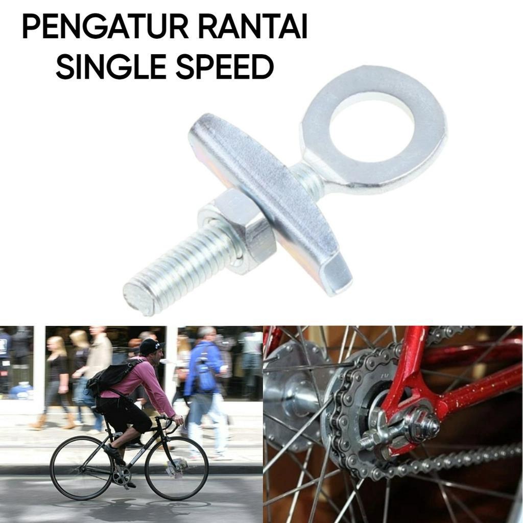 Pengatur Rantai Single Speed Adjuster Pengunci Rantai Sepeda BMX Fixie Fixed Gear DLL