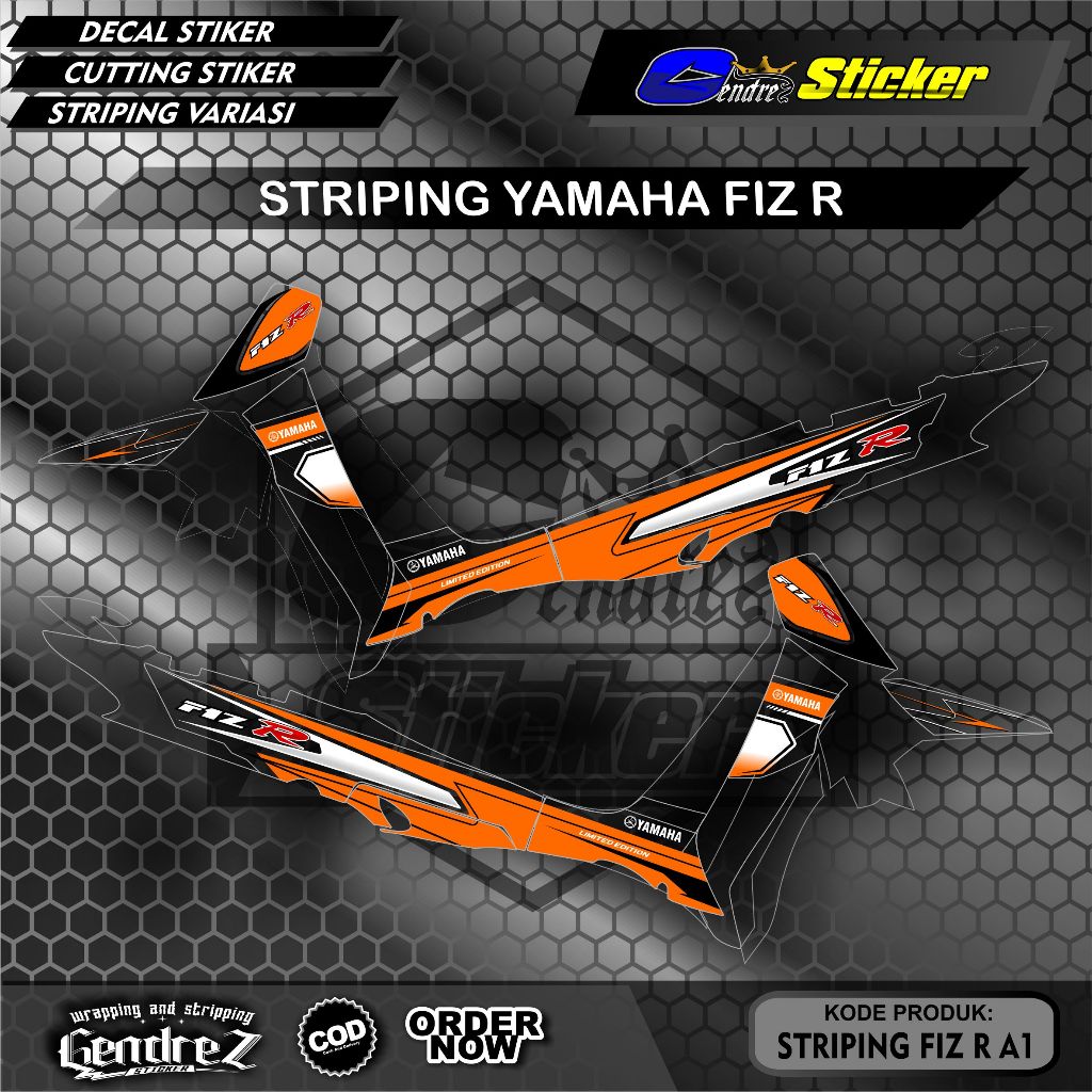 STRIPING FIZ R TRANSPARAN STRIPING YAMAHA FIZ R TRANSPARAN