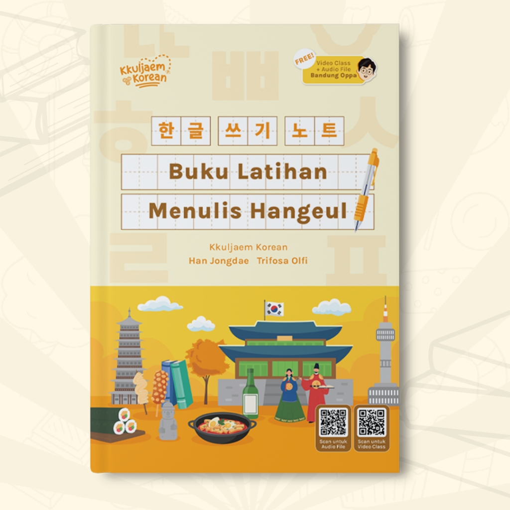 BUKU BELAJAR BAHASA KOREA | BUKU KKULJAEM LATIHAN MENULIS HANGEUL | BUKU BELAJAR AKSARA KOREA UNTUK 