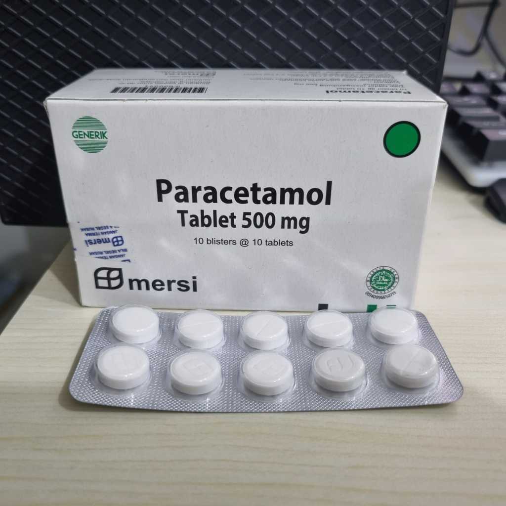 PARACETAMOL 500 MG MERSI 1 STRIP ISI 10  TABLET