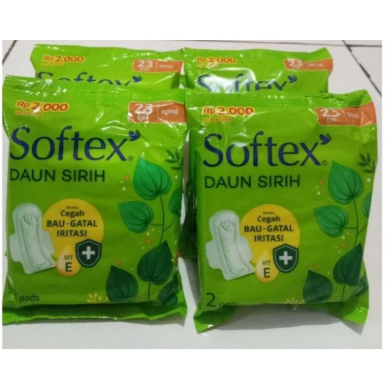 Softex daun sirih wing renceng 23cm x 10 sachet