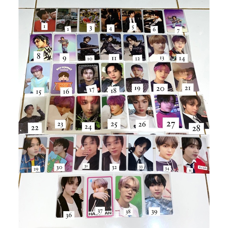 photocard haechan official nct dream nct 127 istj bkk yzy hottrack ayyo univers the link+ pob dyandr