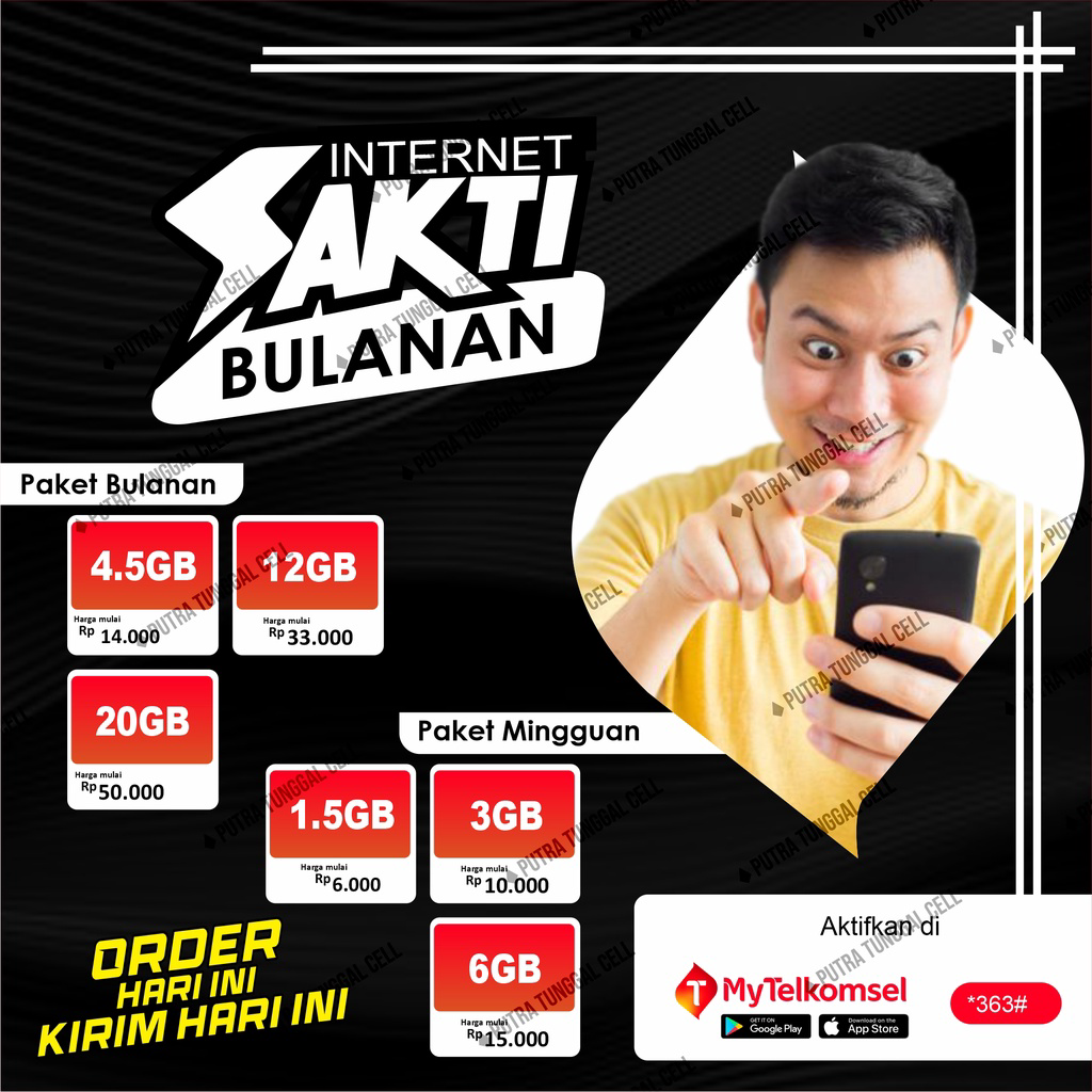 Terlaris✯Combo Sakti Telkomsel 4.5GB 12GB 35GB BAHAN AS LOOP SIMPATI(Termurah)