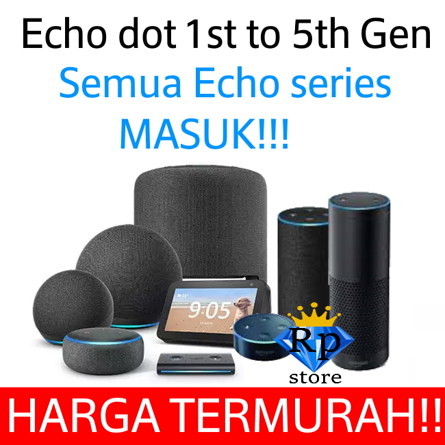 Amazon Echo dot 1st 2nd 3rd 4th 5th Gen All Generation Alexa Smart Speaker