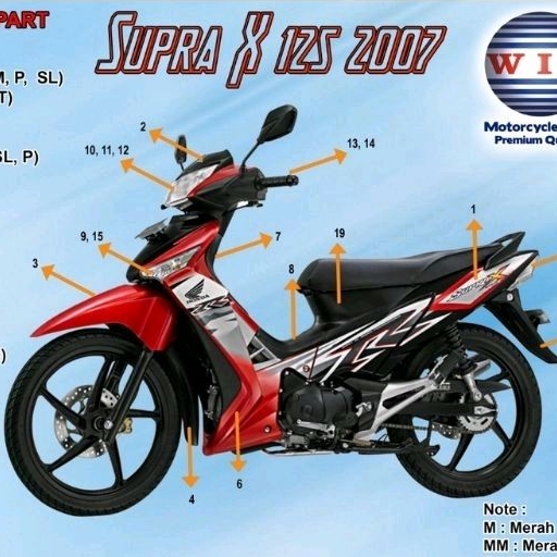 Body set Complete Full body Halus dan Kasar Honda Supra X 125 new Batman Hitam 2007 2008 2009 2010 2
