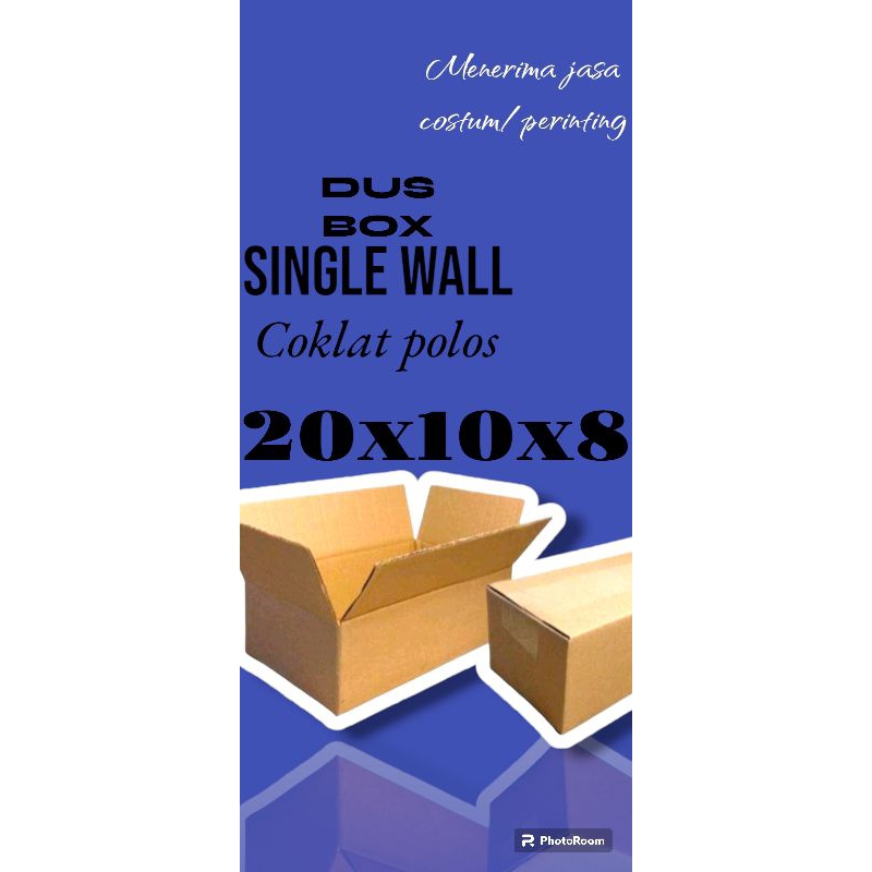 

Box dus bahan coklat packaging 20x10x8