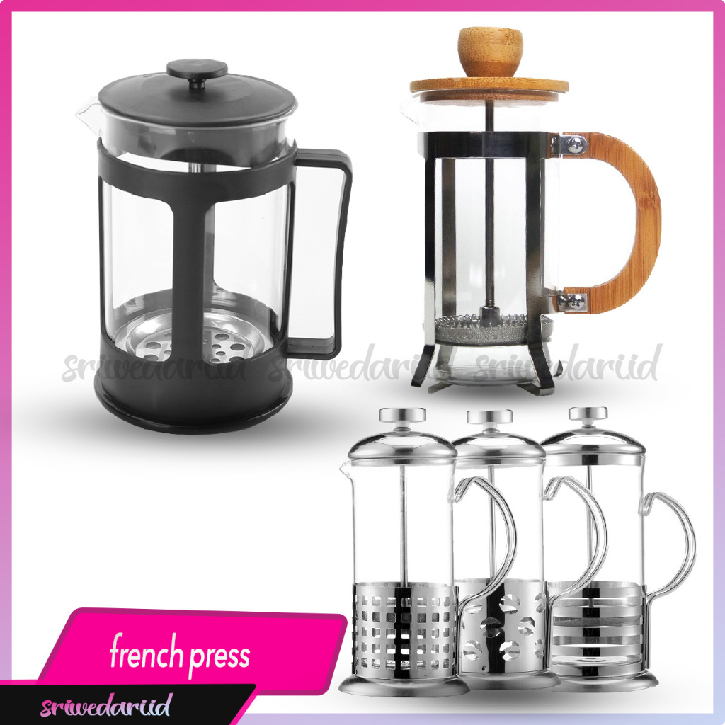 FRENCH PRESS MANUAL COFFEE MAKER STAINLESS