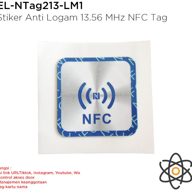 MURMER Terlaris Rfid El-Ntag213-Lm1 Anti-Metal 13.56Mhz Nfc Rfid Sticker Label Tag Nxp Rfid