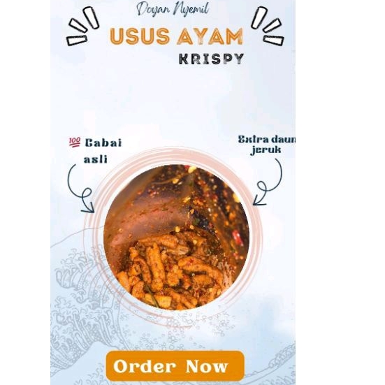 

Kripik Usus Ayam Crispy pedes Original