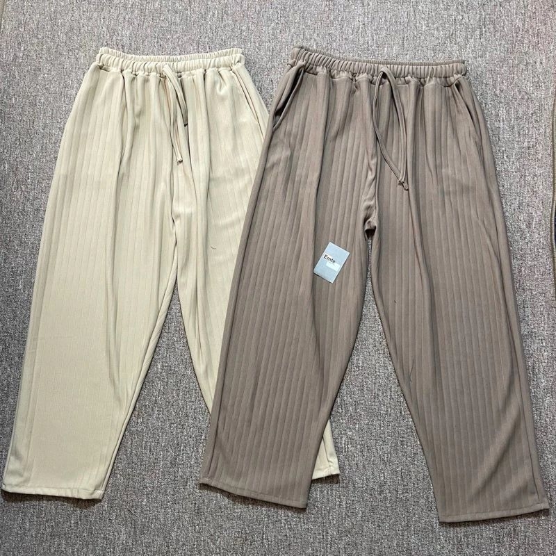 Celana Baggy Pants Luna Knit Hornet Jumbo//Luna Tali Serut Knit Jumbo Kekinian