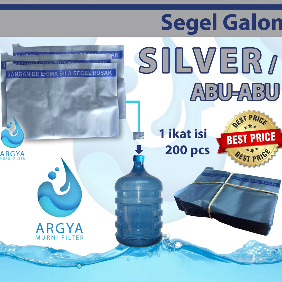 Free Ongkir/ Segel Galon / Segel Plastik Galon Silver (Abu-abu)