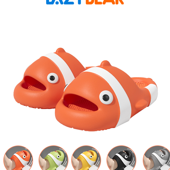 Promo | KF7 | Lazy Bear Sendal Jelly Wanita /  Sandal Nemo / Sandal Lucu Import / Sandal Karakter Ik