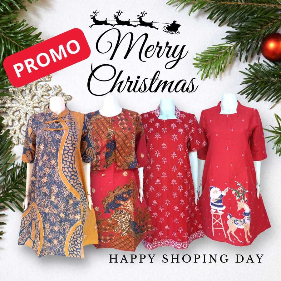 KOLEKSI DRESS NATAL 2023 - Dress Natal Batik,  Dress Natal Terbaru,  Dress Natal,  Dress Natal Korea