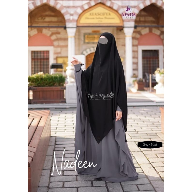 READY Nadeen Series Couple Kids Gamis Abaya Set French Khimar Jilbab Cadar Tali Instan Syari Baby Yo