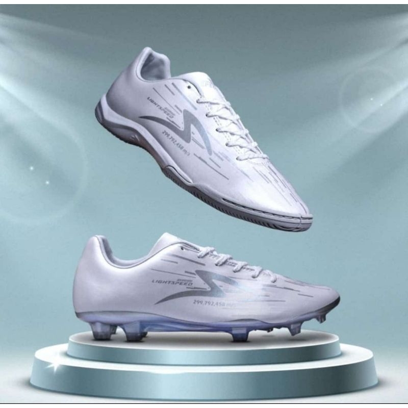 SEPATU BOLA FUTSAL SPECS ACCELERATOR LIGHTSPEED REBORN FG IN PUTIH ILLUMINATE PACK- 100 ORIGINAL