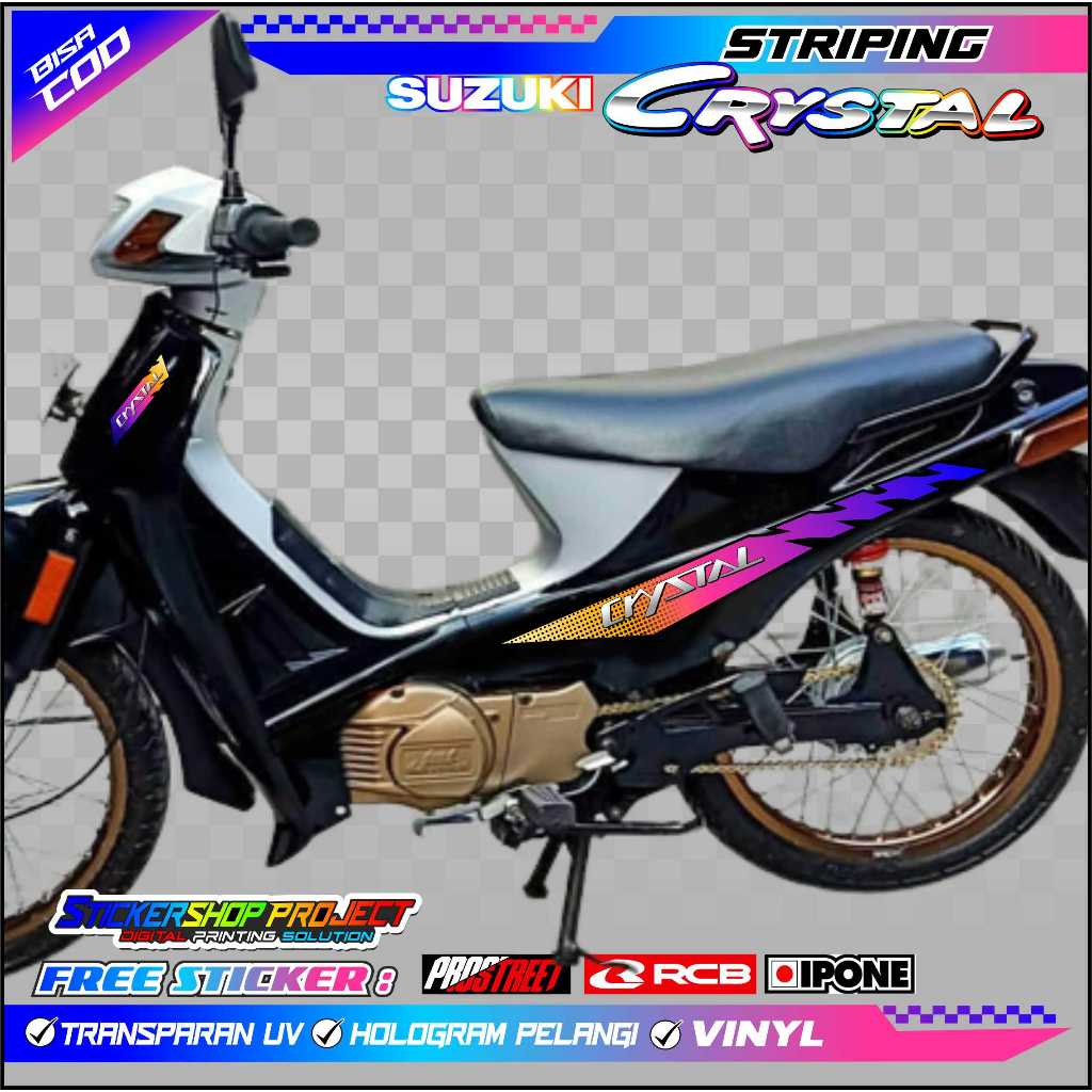 STRIPING VARIASI MOTOR SUZUKI CRYSTAL / STICKER LIST MOTOR SUZUKI CRYSTAL