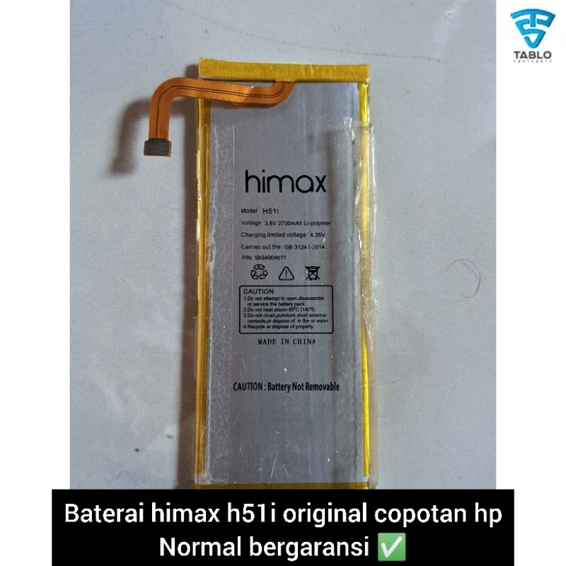 baterai himax h51i original copotan hp normal bergaransi ✅
