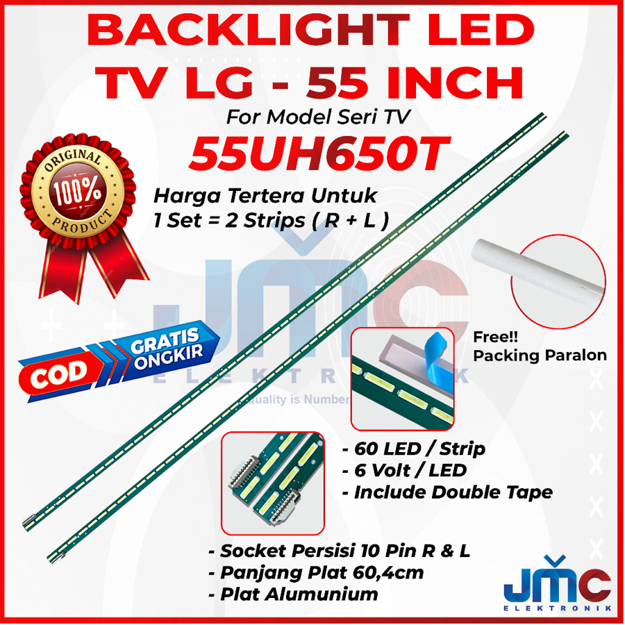 BACKLIGHT TV LED LG 55 INCH 55UH650T 55UH650 LAMPU BL 55UH 55 INCH