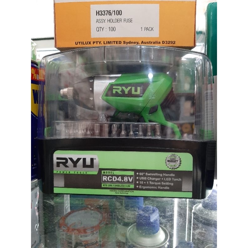RYU RCD 4.8V Cordless Screwdriver RCD 4.8V - Bor Obeng Listrik Mini
