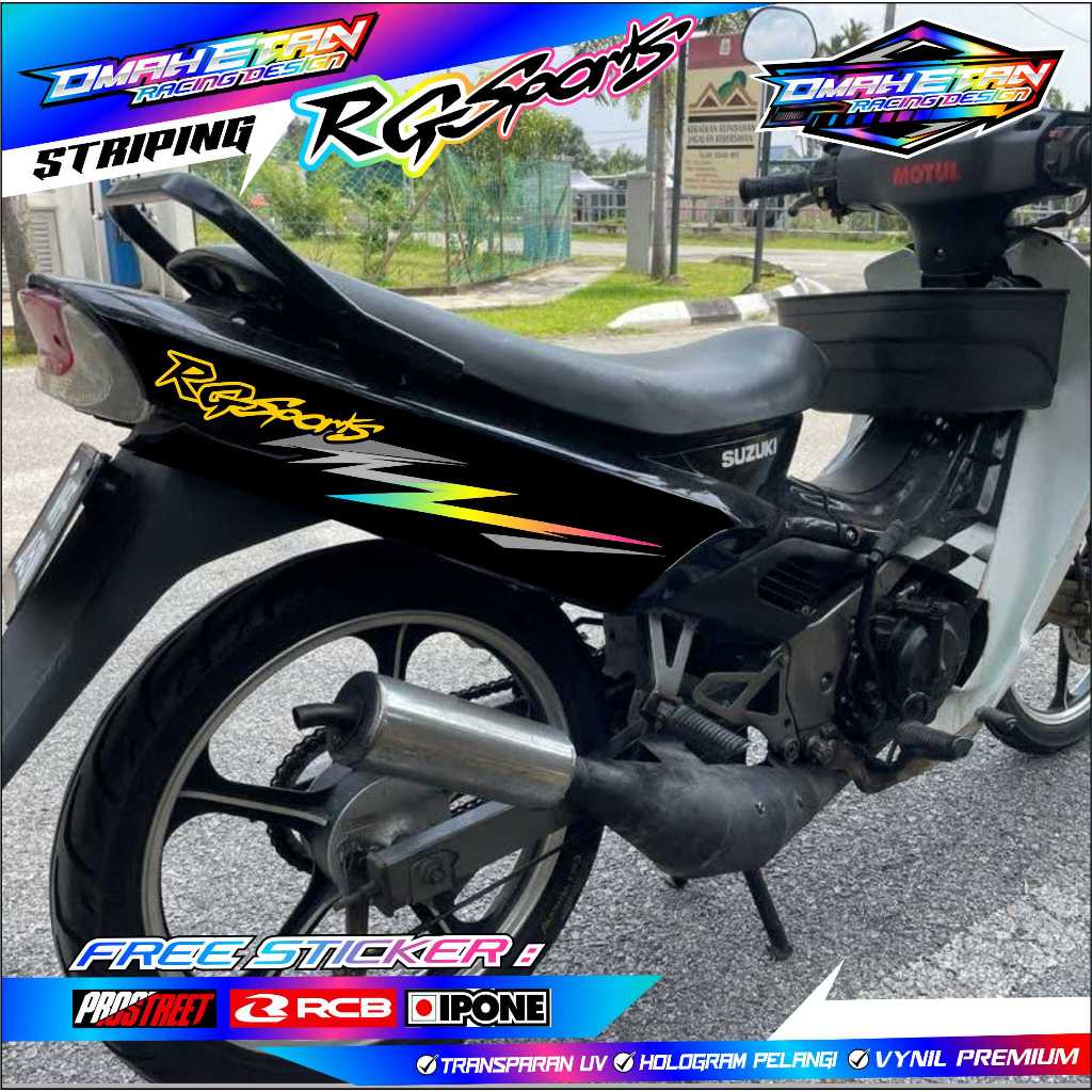 STRIPING VARIASI MOTOR SUZUKI RG SPORT/ STICKER LIST MOTOR SUZUKI RG SPORT