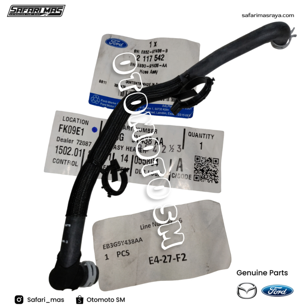 Selang Water Heater Ford Ranger 2.2 TDCI EB3G9Y438AA