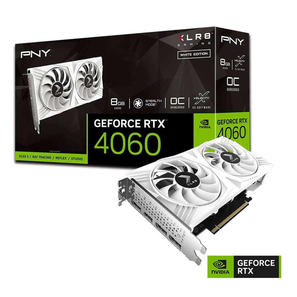 PNY - RTX 4060 8GB VERTO DF OC - WHITE