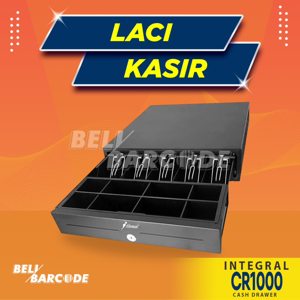 Integral CR1000 Cash Drawer Metal Laci Kasir CR 1000 RJ11 Printer