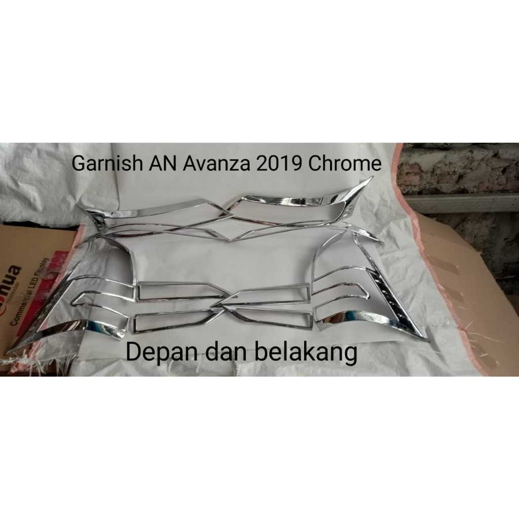 Garnish List Lampu a.n avanza 2019 garnish Lis lampu mobil g.n avanza 2019 Depan Belakang Paketan ga