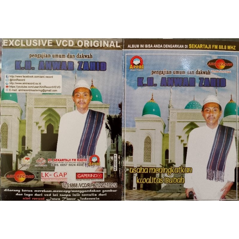 VCD ceramah anwar zahid usaha meningkatkan ibadah