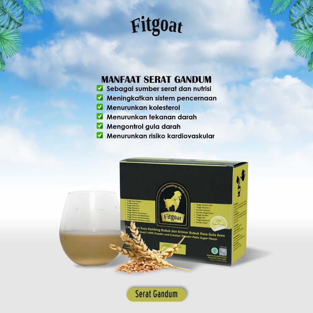 

Susu Kambing Etawa Fitgoat dengan Serat Gandum yang baik untuk tubuh.