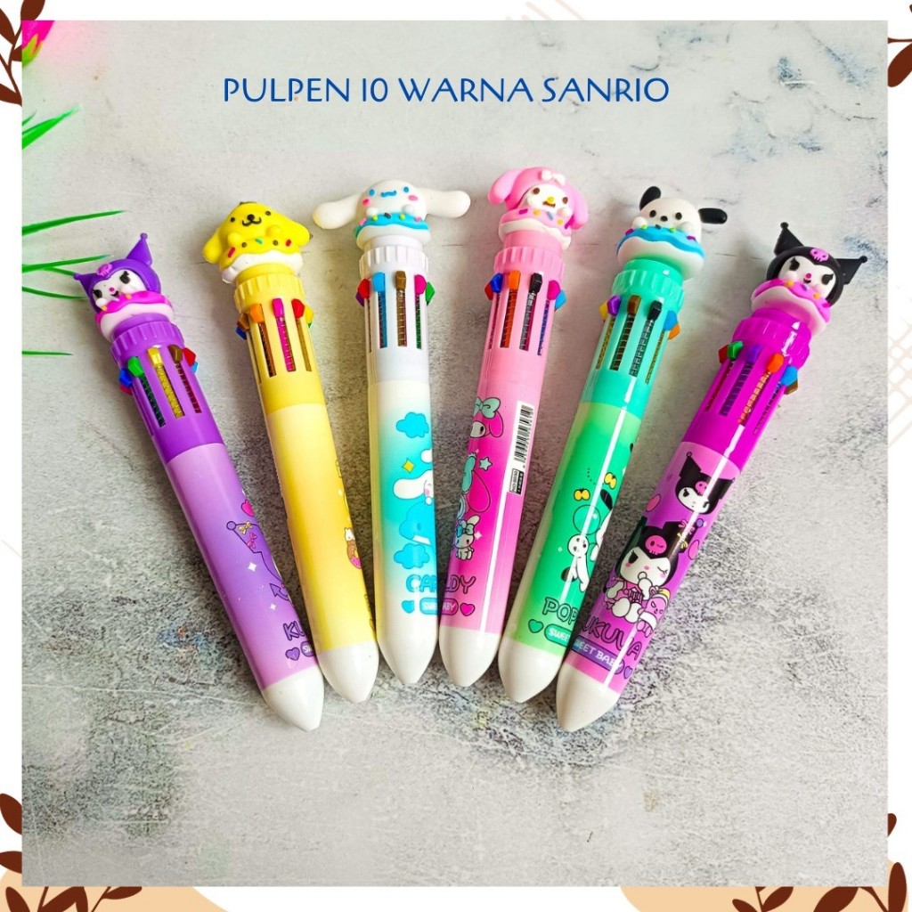 

PULPEN 10 WARNA SANRIO MECHANICAL KLIK CLICK KARAKTER UNIK MURAH PENCIL ALAT TULIS KANTOR SEKOLAH MURAH TERMURAH COD