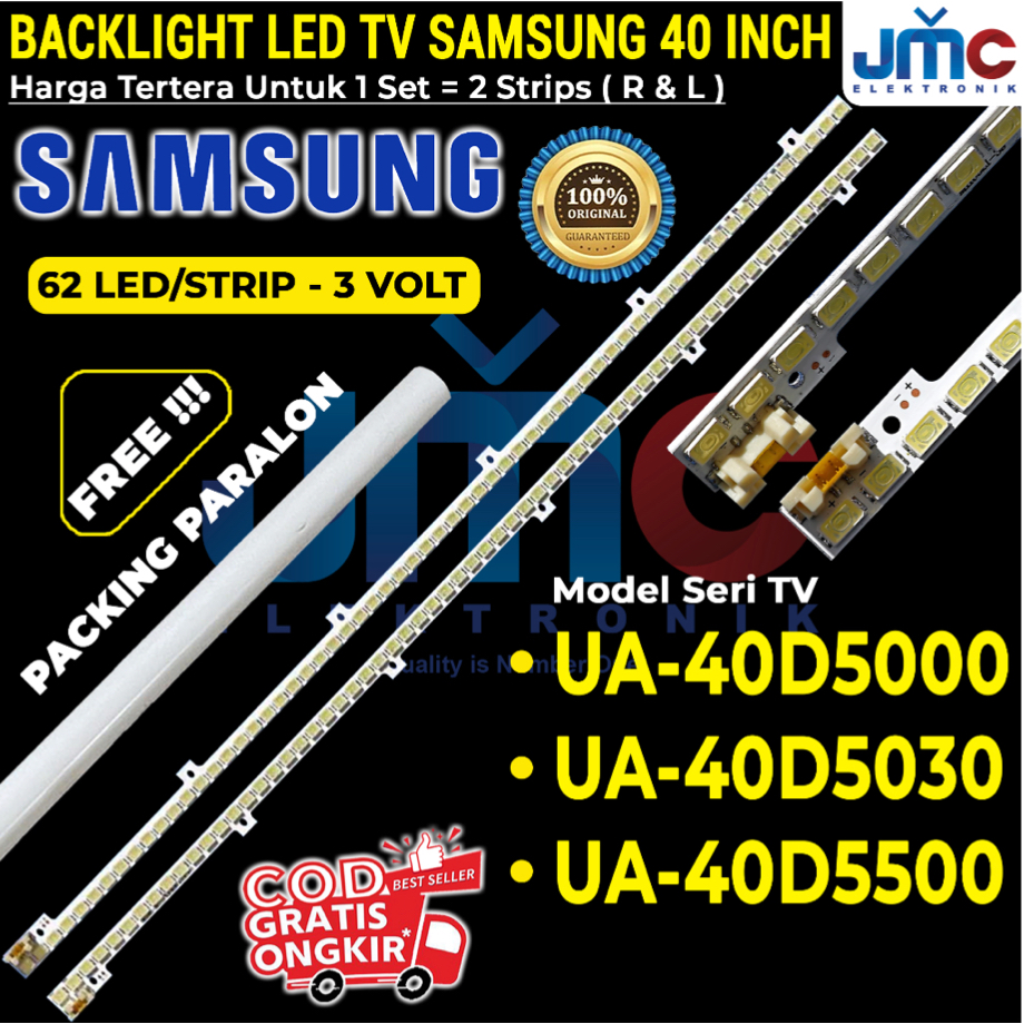 BACKLIGHT TV LED SAMSUNG 40 INCH 40D5000 40D5500 40D5030 40D5003 40D6000 40D6600 UA40D5000 UA40D5500